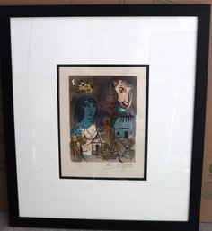 Marc Chagall 29/75 Framed Lithograph