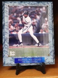 Bernie Williams New York Yankees Autographed Photo File Plaque With COA From The Sportscard Shoppe At Bookmarx