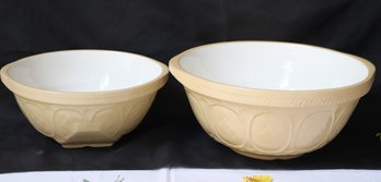 Set Of 2 Gripstand , England, Ceramic Mixing Bowls.