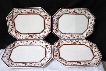Lot Of 4 Nazari Portugal Ceramic Serving Platters