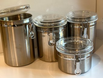 4 Stylish Aluminum Canisters With Tight Seals