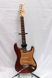 RWG Raven West Solid Body Electric Guitar With Whammy Bar And Mother Of Pearl Eagle Inlaid Accent