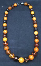 Amber/Baltic/butterscotch Beaded Necklace With 925 Sterling Silver Clasp