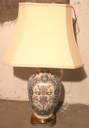 Pretty Floral Table Lamp With Asian Flare