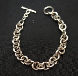 Mexican Silver Chain Link Bracelet
