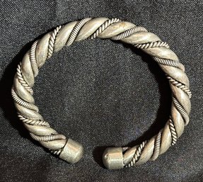 Sterling Silver Heavy Open Cable Bracelet