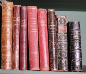 Antique Leatherbound Books As Pictured Titles Include Patrioter And More