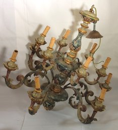 Italian Style Chandelier Measures Approximately 30 Diameter X 30 Tall