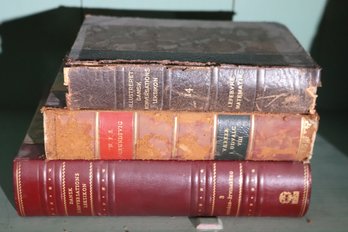 Antique Leatherbound Books As Pictured