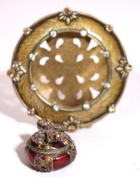 Miniature Jay Strongwater Trinket Box And Picture Frame