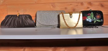 Handbags Include Carlo Fellini Brown Clutch, Golden Toned Rodo, Includes Assorted Sized Bags