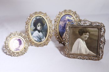 Collection Of Berebi Limited Edition Miniature Bejeweled Picture Frames, Assorted Sizes From 3-5 Inches