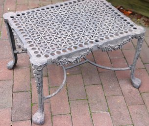 Rustic Ornate Wrought Aluminum Side Table