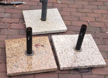 3 Heavy Granite Stone Umbrella Stands