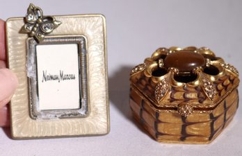 Miniature Jay Strongwater Clip Frame And Trinket Box