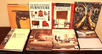 Collection Of Books Titles Include American Furniture, The Book Of Upholstery, American Rococo And More.