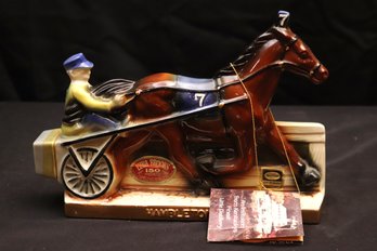 Vintage Ezra Brooks 1970 Hambletonian Horse And Jockey Decanter Bottle