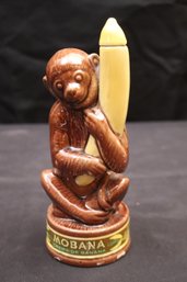 Vintage Collectible Mobana Crme De Banana Figural Monkey Decanter