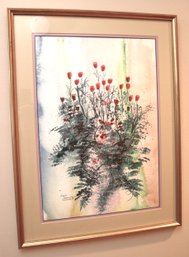 Poppies Painted Watercolor By Rosemary Tapia, Sausalito California