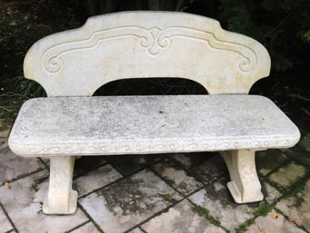 Large Cement Garden Bench