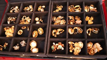 Collection Of Approximately 33 Pair Of Assorted Sized Clip-on Earrings