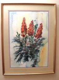 Snapdragons Painted Watercolor By Rosemary Tapia, Sausalito California