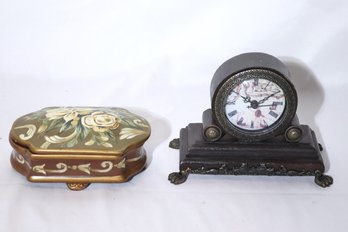 Including A Decorative Trinket Box By Toyo Design For Raymond Waites And Battery- Operated Mantle Clock Decor