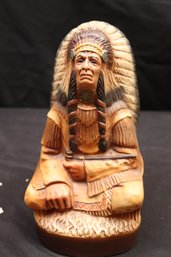 Vintage Collectible Jim Beam Native American Chief Decanter