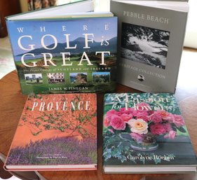 Collection Of Hardcover Books Include A Passion For Flowers, Pebble Beach, Gardens In Provence And More