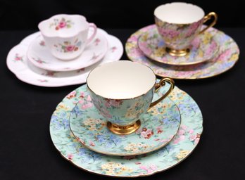 Shelley England Fine Bone China Includes Assorted Sizes, Saucers Include  Rock Garden, Melody, And Bridal Rose