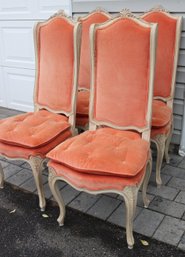 Set Of 4 French Country Style Dining Chairs