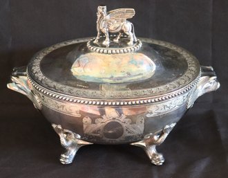 Antique English Silverplate Soup Tureen Circa 1875