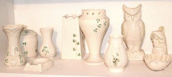 Vintage Collection Of Belleek Pottery