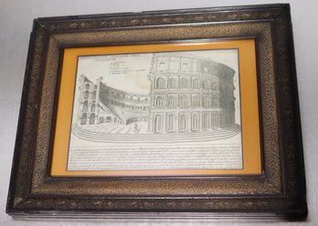 Unique Antique Print From Book Of The Colosseum Amphitheater.