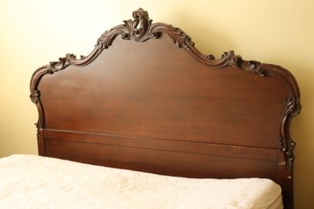 King Size Carved Wood Headboard And Frame