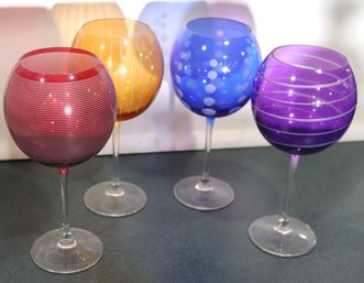 4 Large Wine Glasses