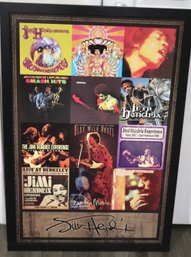 Jimi Hendrix Rock N Roll Print On Board 26 X 38 Inches