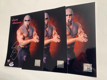3 Signed Copies Of Scott Steiner Photographs With WWW Authentication.