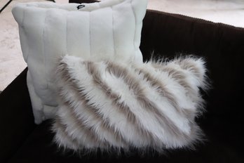 Includes A Fluffy DKNY Pillow With Zipper Cover And Fun Furry Pillow