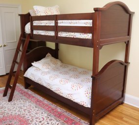 Twin Bed Bunkbeds With Ladder Measuring 80 Inches X 44 Inches X 75 Inches.