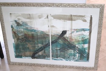 Abstract Diptych Watercolor Signed By P. Horam 95