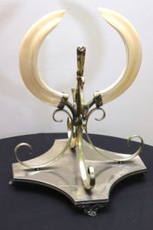 Victorian Silver-plated Epergne With Curved Bone Inserts.