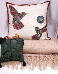 Pier 1 Humming Bird Accent Pillow Approx. 18 - Inches