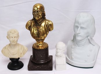 Collection Of Assorted Figural Bust Including G. Ruggeri, Canova With Blue Hallmarks And Assorted Sized Pieces