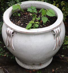 Ceramic Outdoor Planter Measures Approx. 15 X 12 Inches