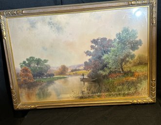 Vintage Signed, Watercolor Painting By MH Lowell