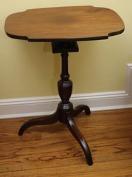 Antique English Shaker Style Wood Swivel/tilt Top Accent Table