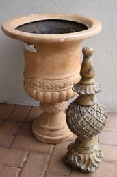 Includes A Resin Urn Planter And Decorative Obelisk