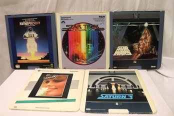 Lot 5 Video Discs With Star Wars, Star Trek And More