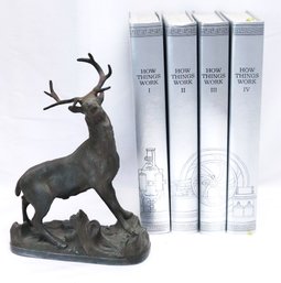 How Things Work Volumes 1-4 And Cast Metal Deer Sculpture